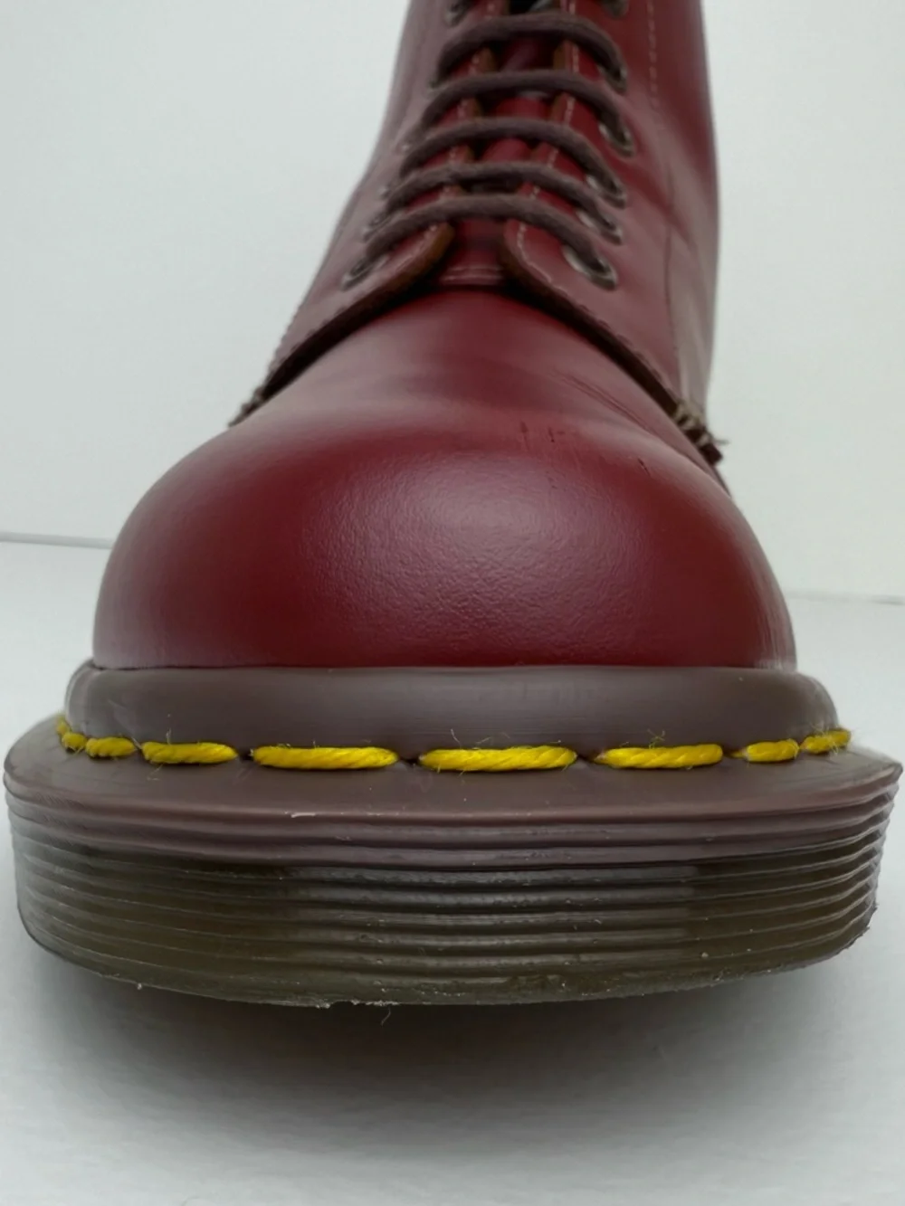 Dr. Martens Oxblood Red MIE Quilon Leather 1460 Lace Up 8 Eye Boots UK 5